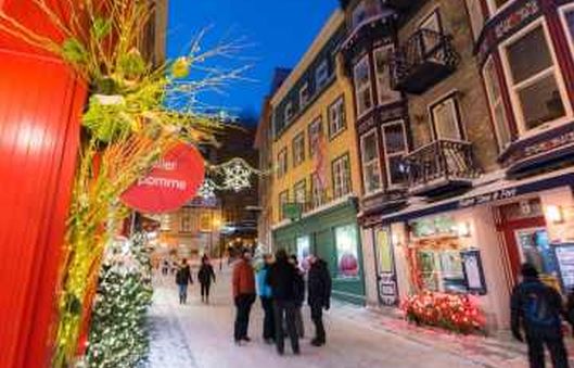 Quebec City Christmas Tree in Old Town Square